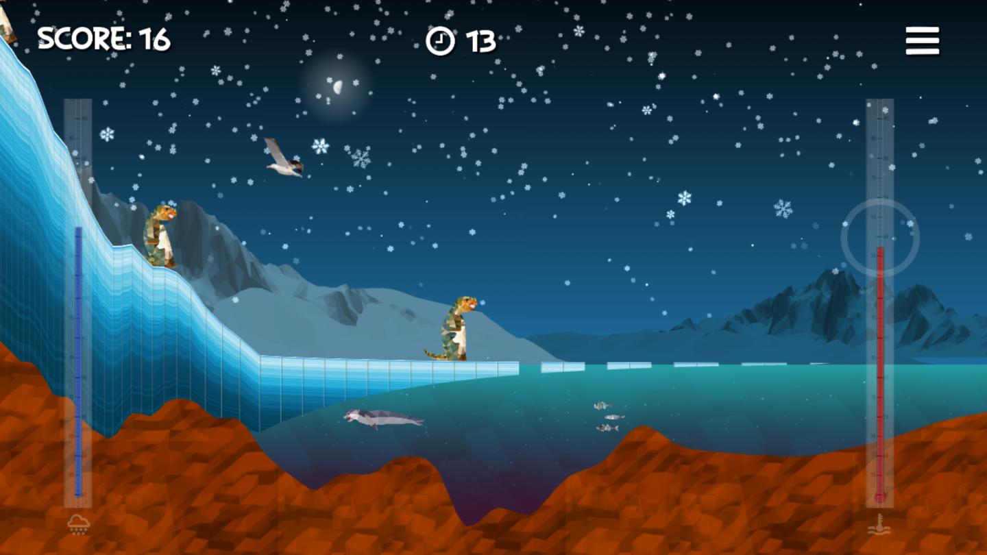 'Ice Flows' an interactive game demonstrating climate change in Antarctica