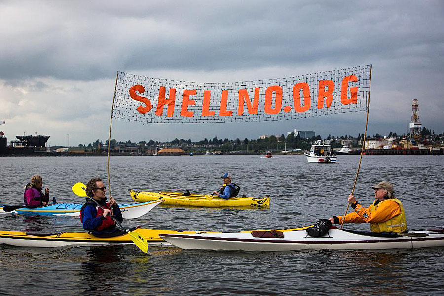 Kayaktivists Hold 'Shell No' Protest In Seattle