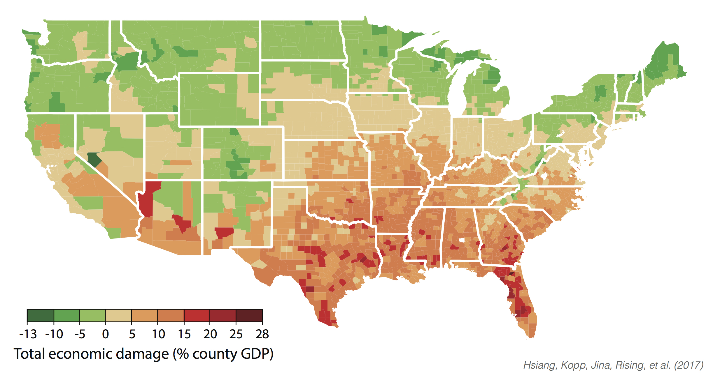 Southern, midwestern economies to suffer most from climate change