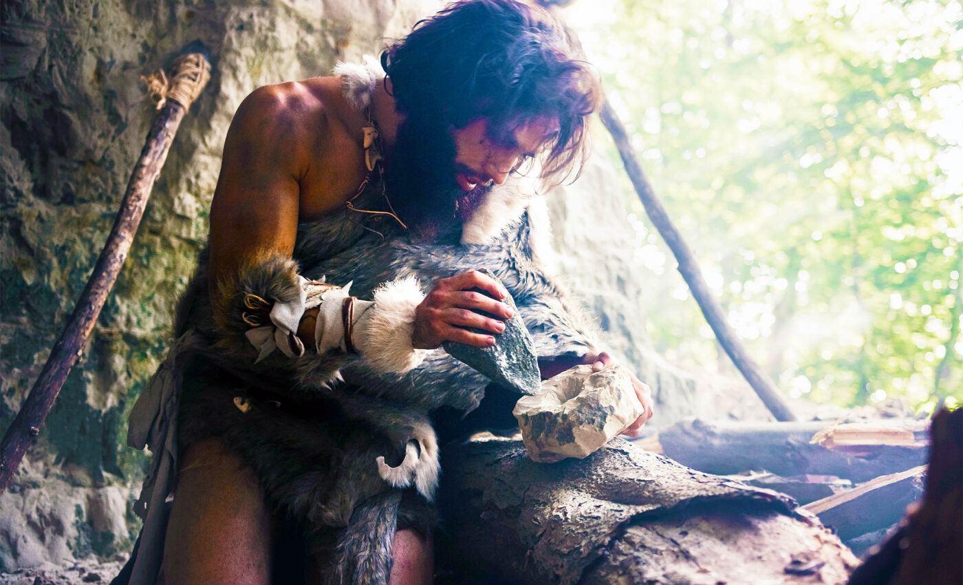 Stone age humans used tools to make timber for woodworking