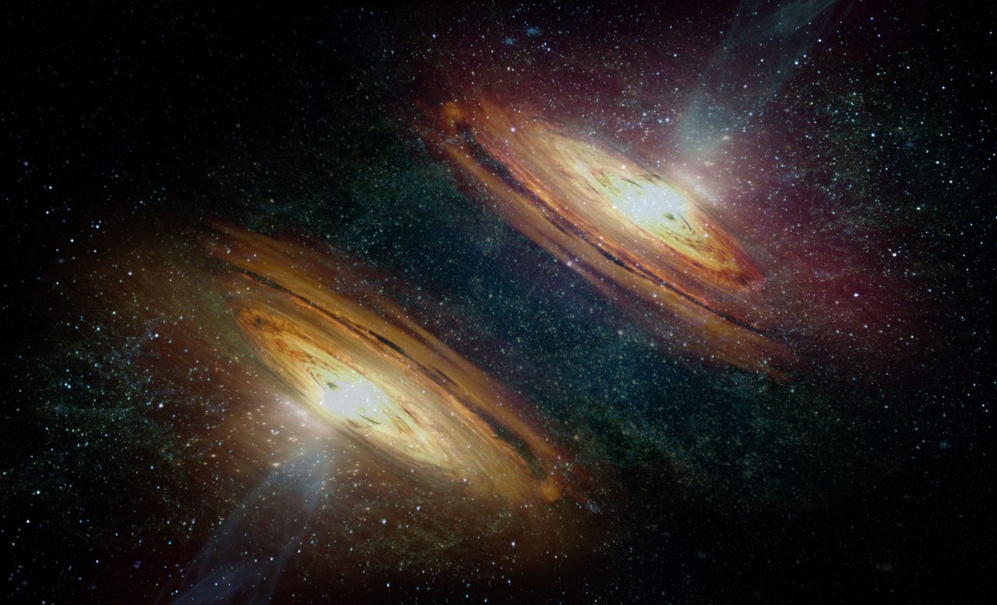 Wild discovery: Twin stars with parallel disks and jets