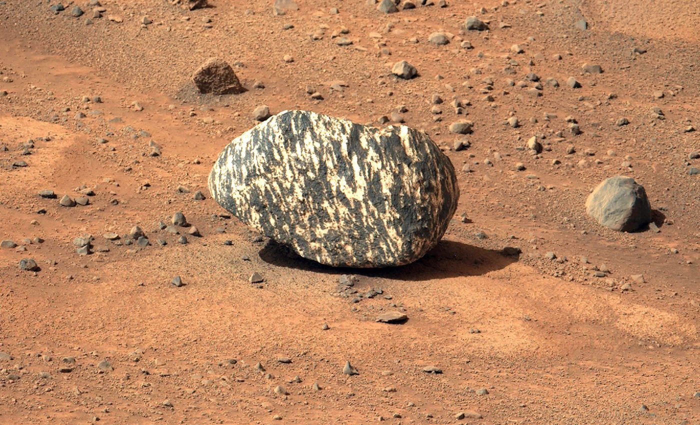 Strange rock with black and white stripes found on Mars has NASA 'excited'