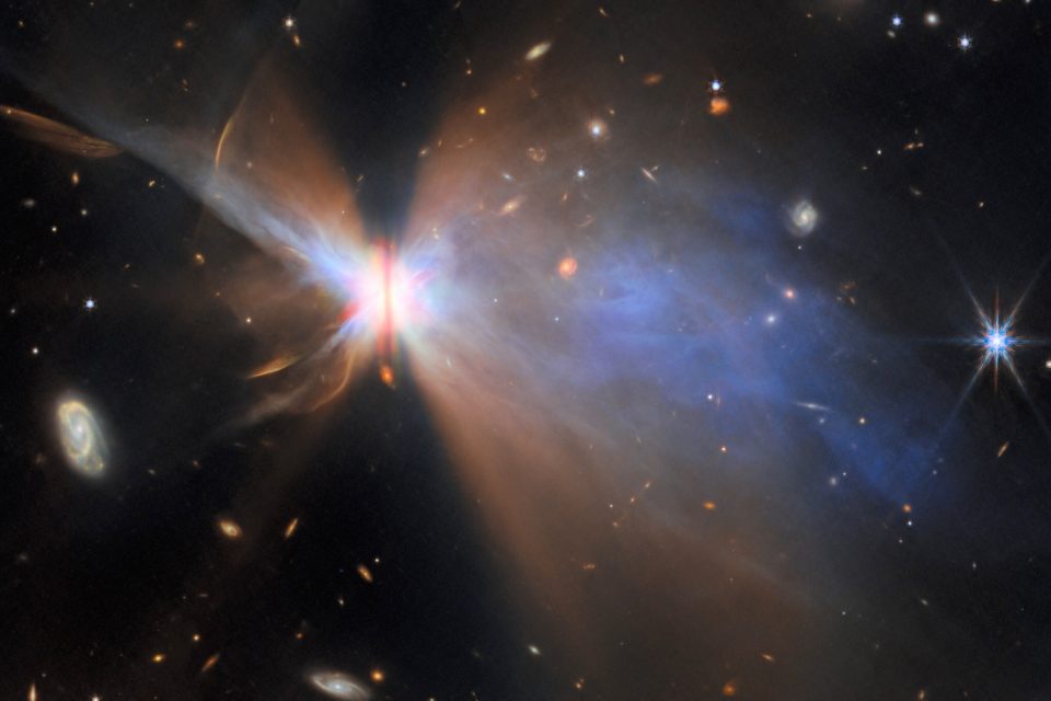 The Butterfly Star shows off its planet-forming disc